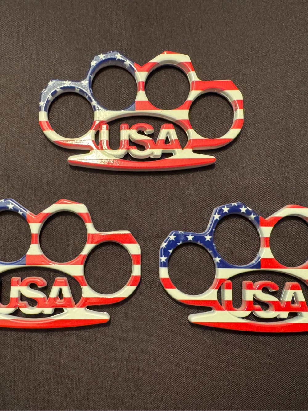 3 Pack Heavy Duty USA Metal Knuckles Or Paperweights - Incredible Quality